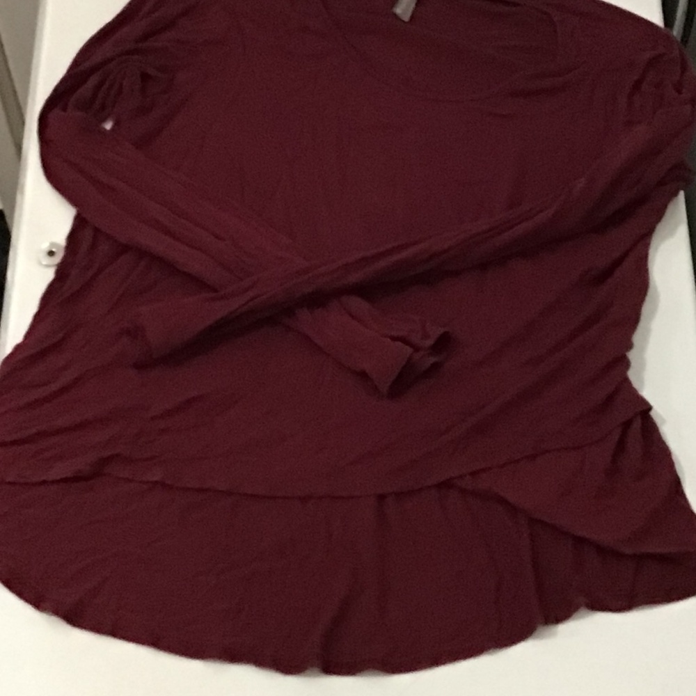 Vanity maroon long sleeve shirt